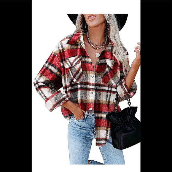 Jackets & Blazers - 🆕 Button Down Shirt Oversized Long Sleeve Casual Blouse Jacket